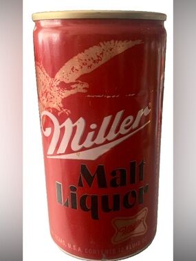 Vintage Beer Can Miller Malt Liquor Empty Aluminum Can